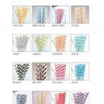 Wedding Favor Straws And Flags - Personalised X 25..