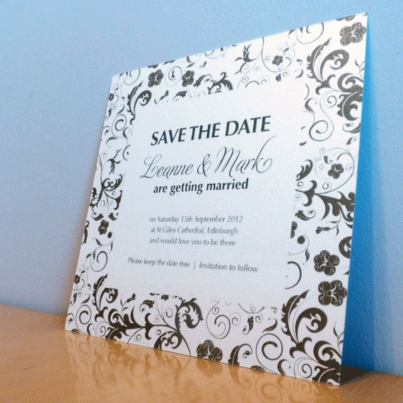 Save The Date Card - Blossom Wedding Range - Wedding Invitation
