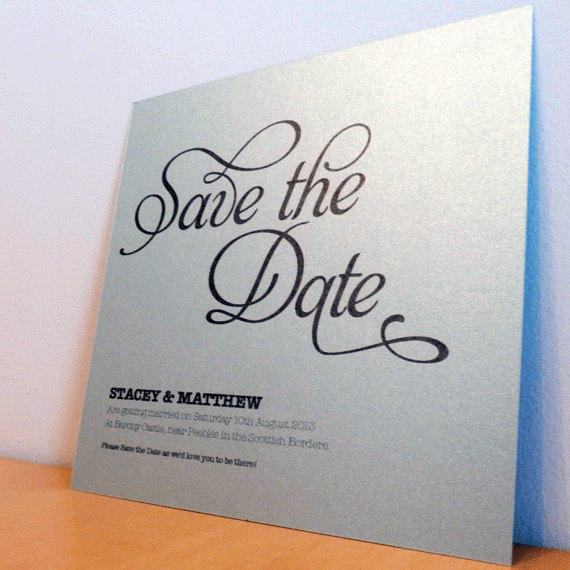 Save The Date Card - Flourish Wedding Range - Wedding Invitation