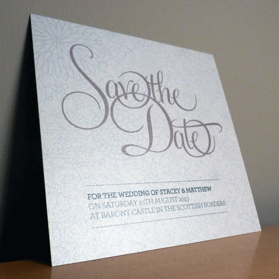 Save The Date Card - Bliss Wedding Range - Wedding Invitation