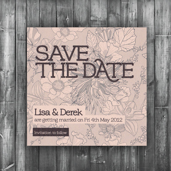 Save The Date Card - Digital Printable File - Bloom Wedding Range - Wedding Invitation